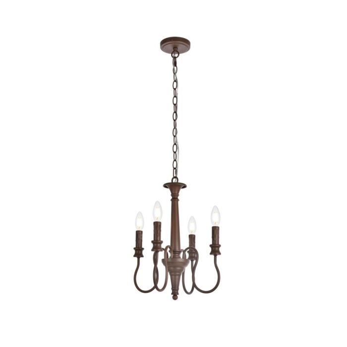 Flynx 4-Light Pendant in Weathered Oak