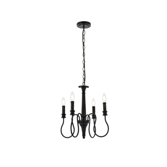 Flynx 4-Light Pendant in Black