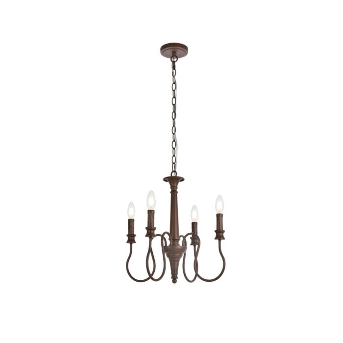 Flynx 4-Light Pendant in Weathered Oak