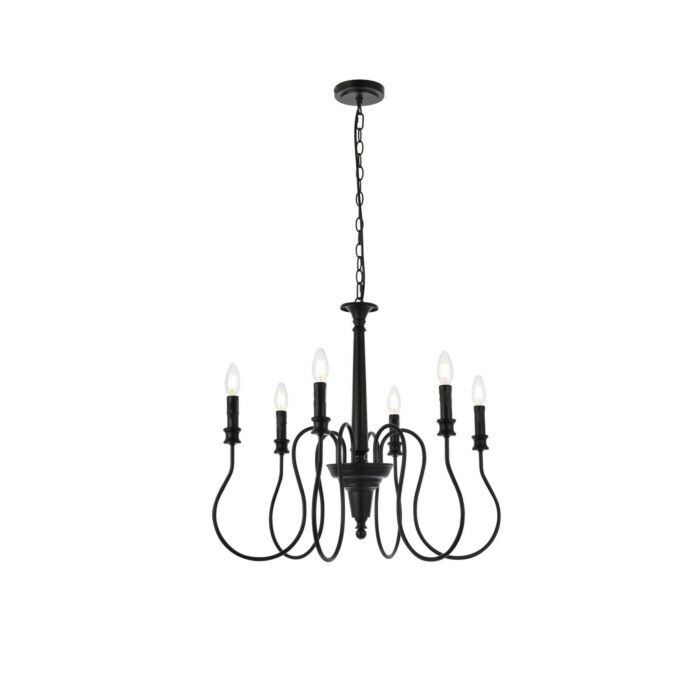 Flynx 6-Light Pendant in Black