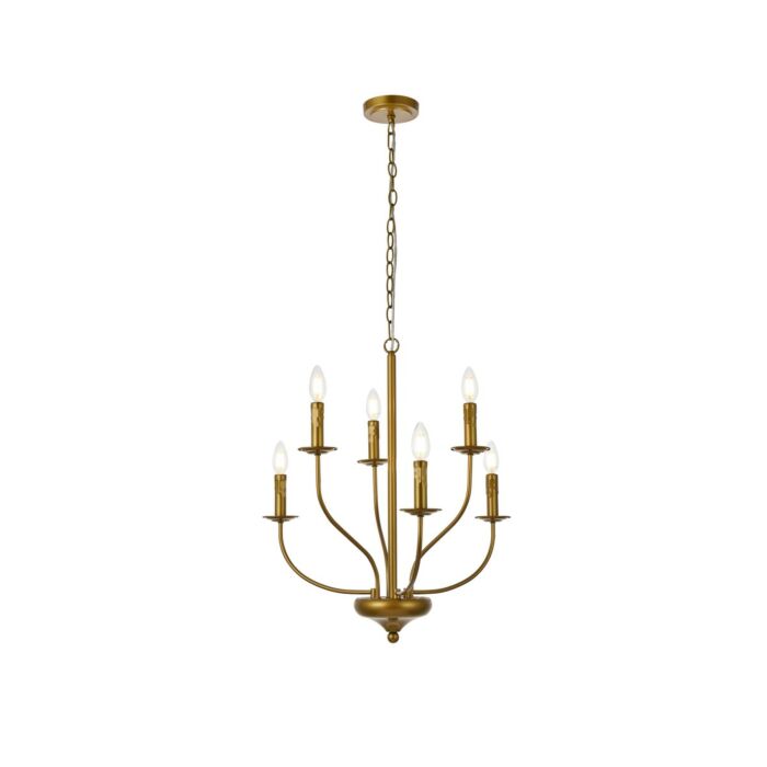 Westley 6-Light Pendant in Brass