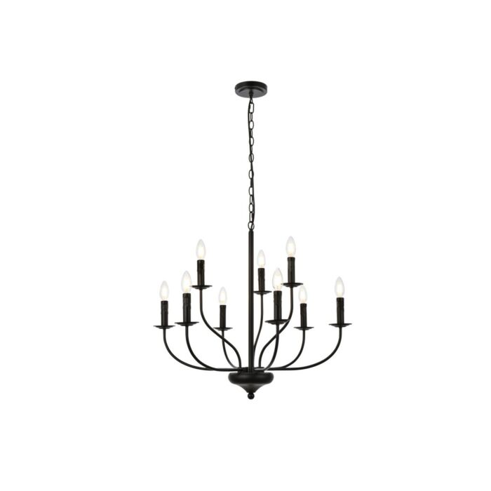 Westley 9-Light Pendant in Black