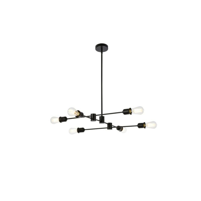 Xavier 6-Light Pendant in Black