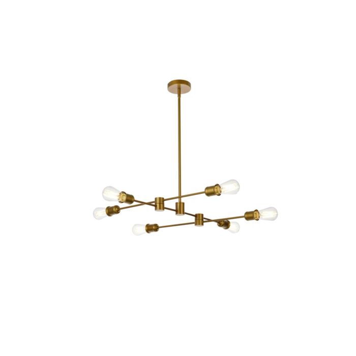 Xavier 6-Light Pendant in Brass