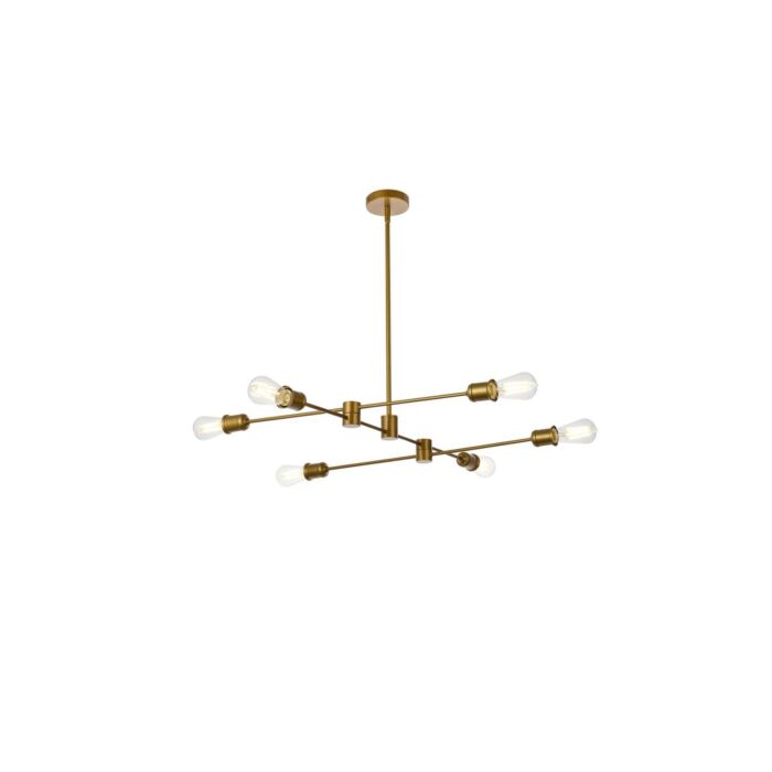 Xavier 6-Light Pendant in Brass