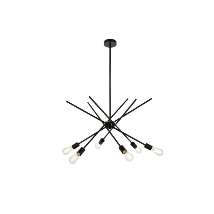 Armin 6-Light Pendant in Black
