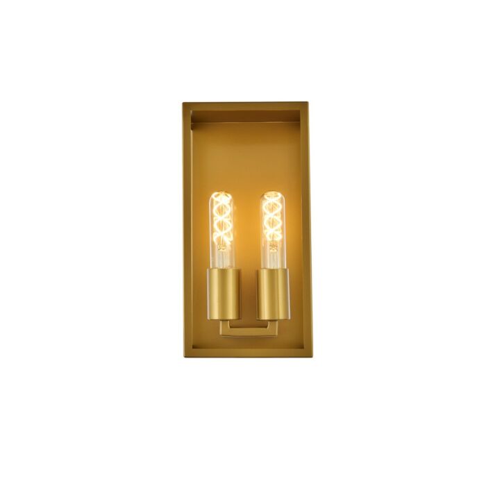 Voir 2-Light Wall Sconce in Brass