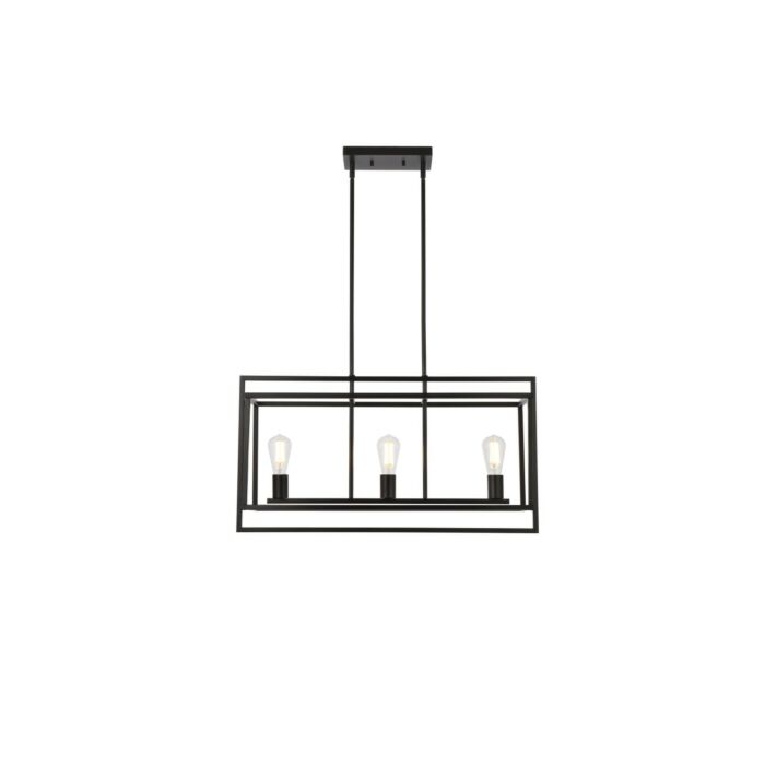 Voir 3-Light Pendant in Black