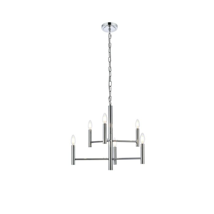 Carmella 6-Light Pendant in Chrome