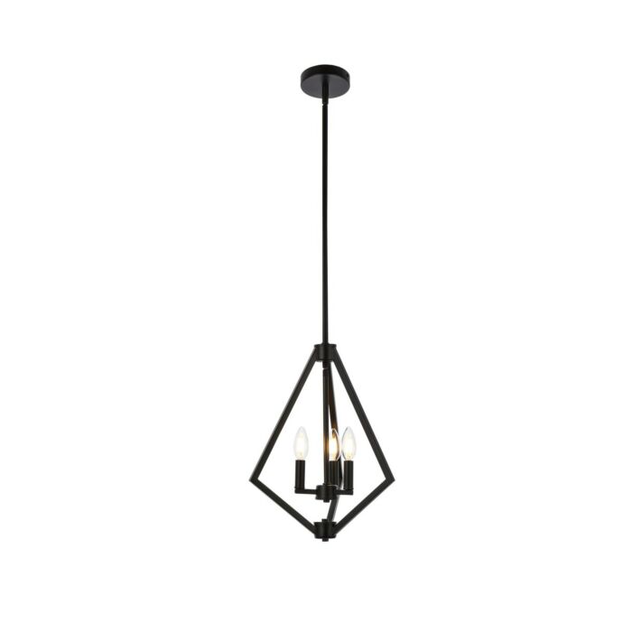 Irina 3-Light Pendant in Black