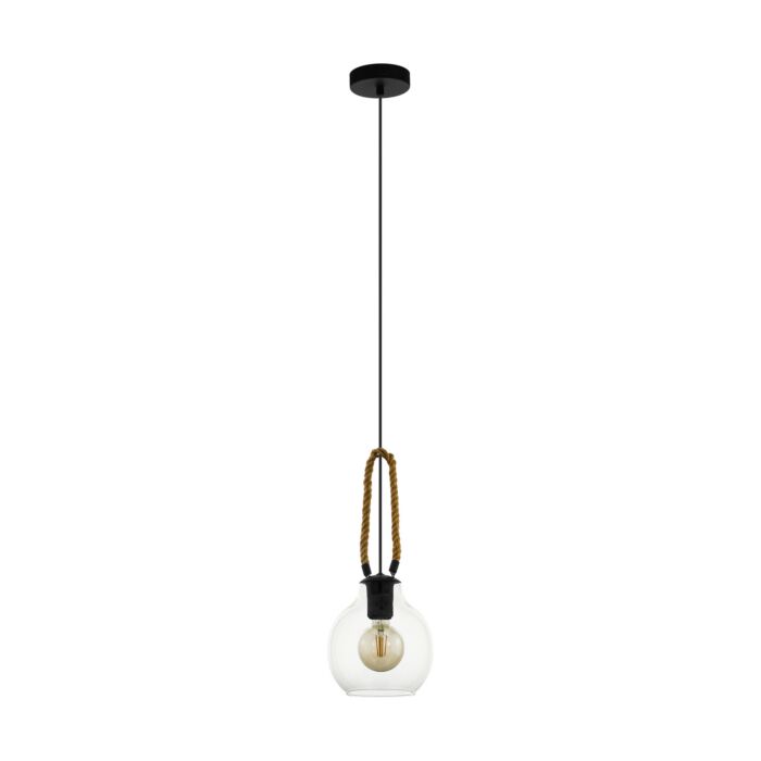 Roding 1-Light Pendant in Structured Black