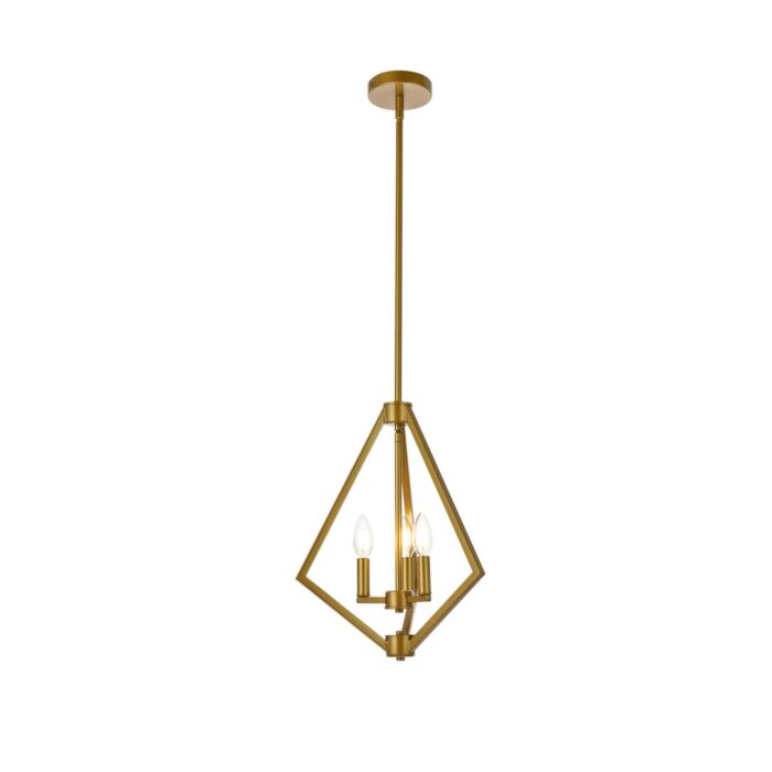 Irina 3-Light Pendant in Brass