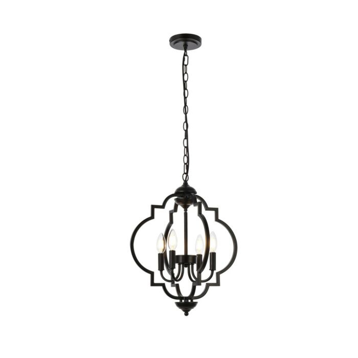 Sandara 4-Light Pendant in Black