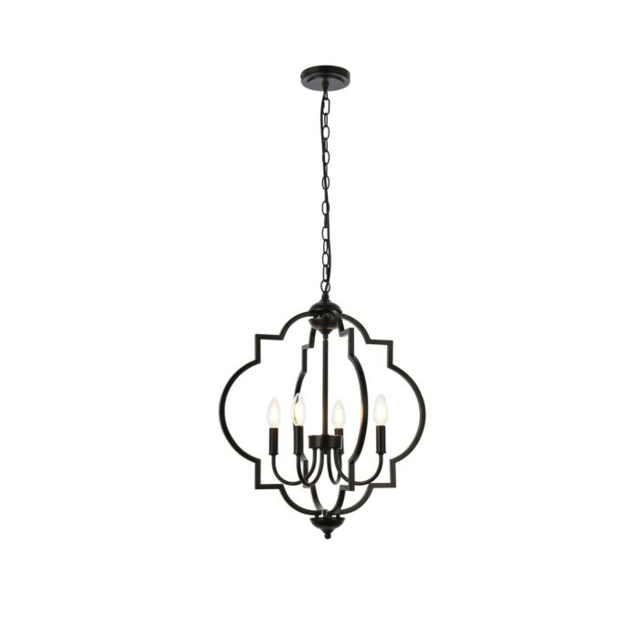 Sandara 4-Light Pendant in Black
