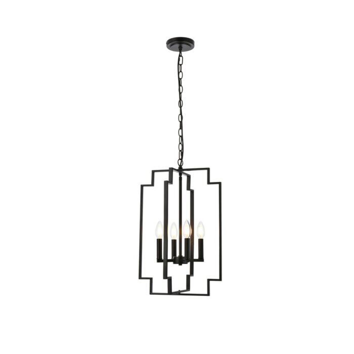 Rosenfeld 4-Light Pendant in Black