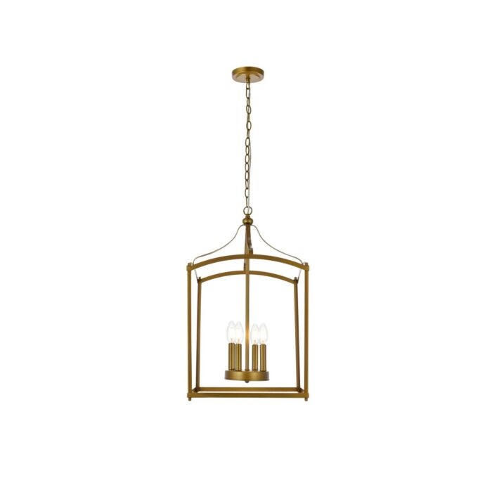 Janet 4-Light Pendant in Brass