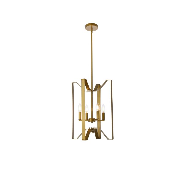Hoffman 4-Light Pendant in Brass