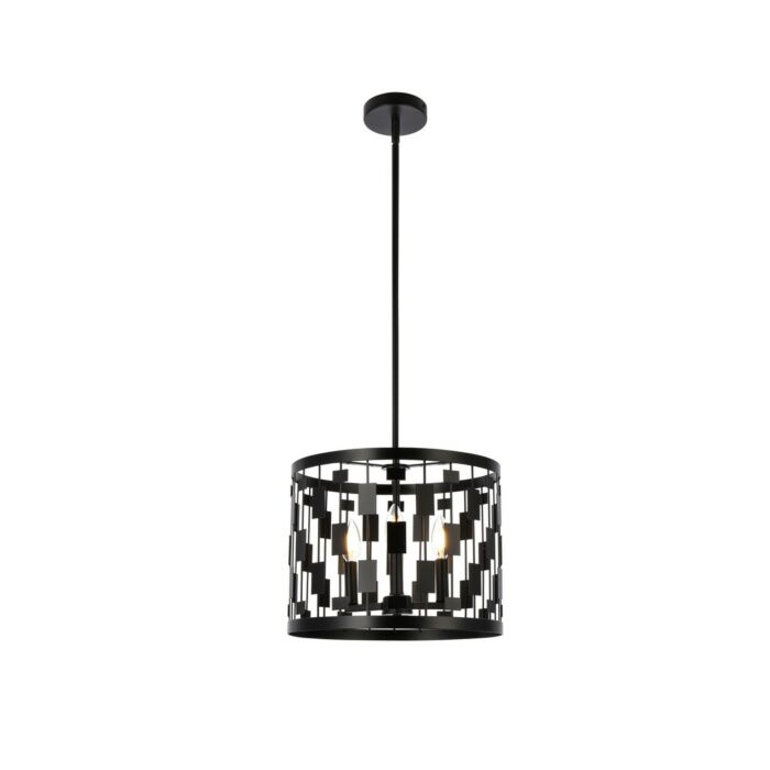 Levante 3-Light Pendant in Black