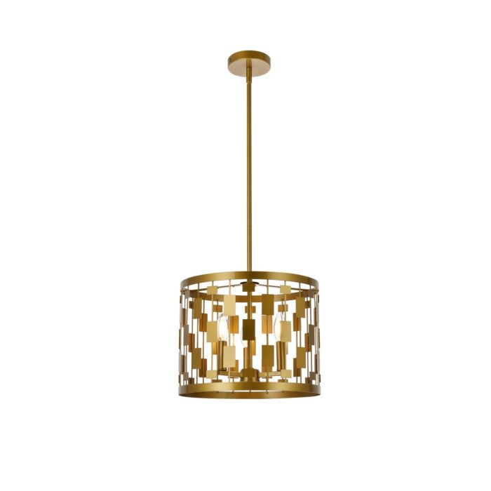 Levante 3-Light Pendant in Brass