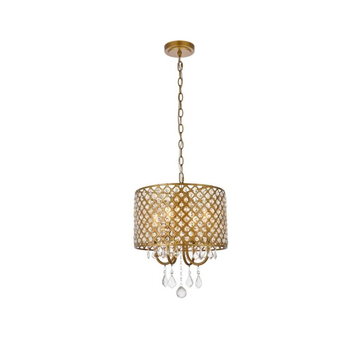 Elise 4-Light Pendant in brass