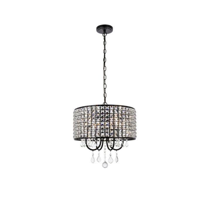 Elise 4-Light Pendant in black
