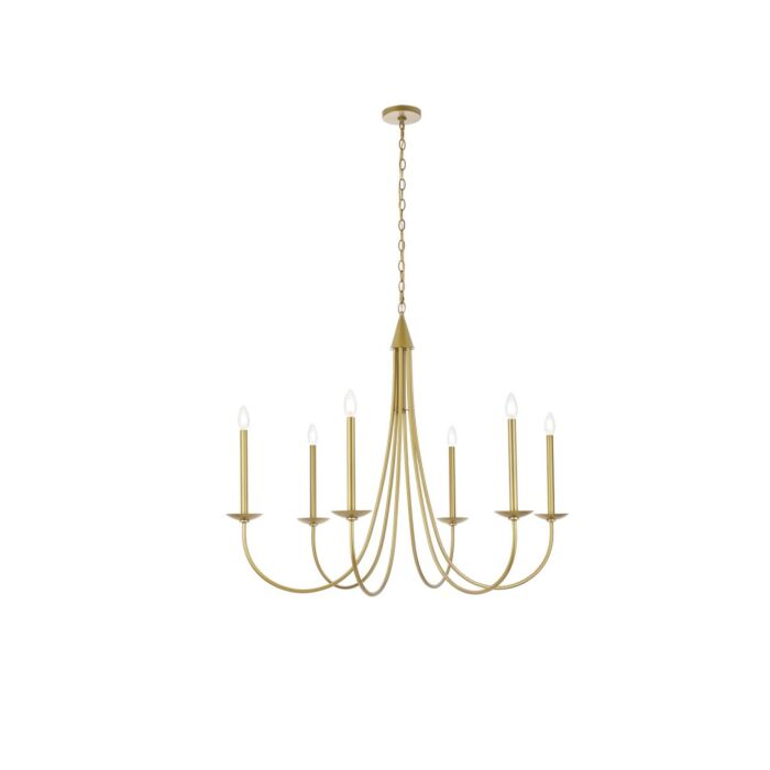 Cohen 6-Light Pendant in Brass