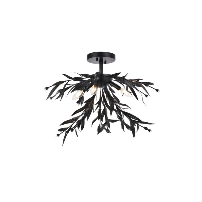 Priscilla 4-Light Flush Mount in Black