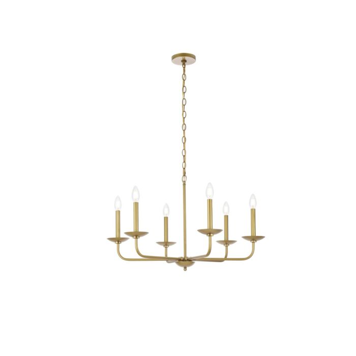Cohen 6-Light Pendant in Brass