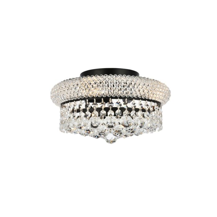 Primo 4-Light Flush Mount in Black