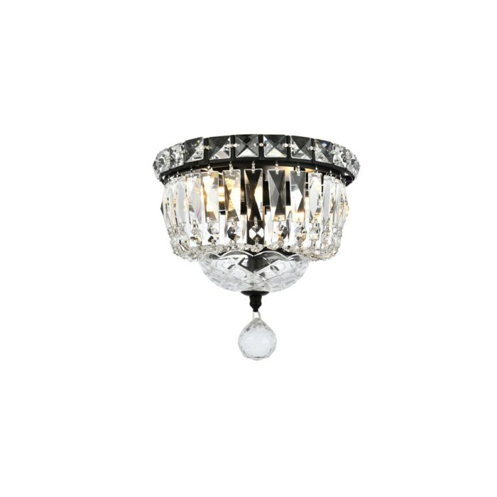 Tranquil 2-Light Flush Mount in Black