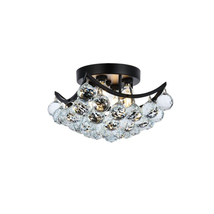 Corona 4-Light Flush Mount in Black