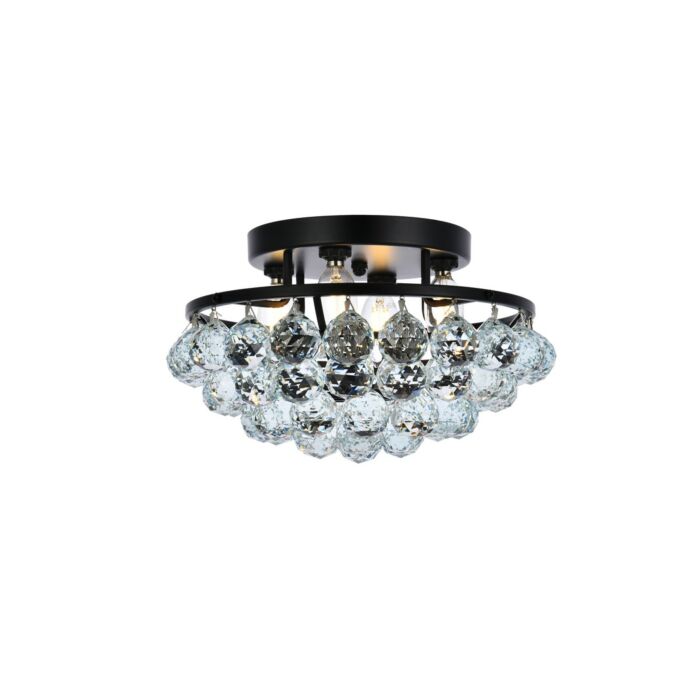 Corona 4-Light Flush Mount in Black