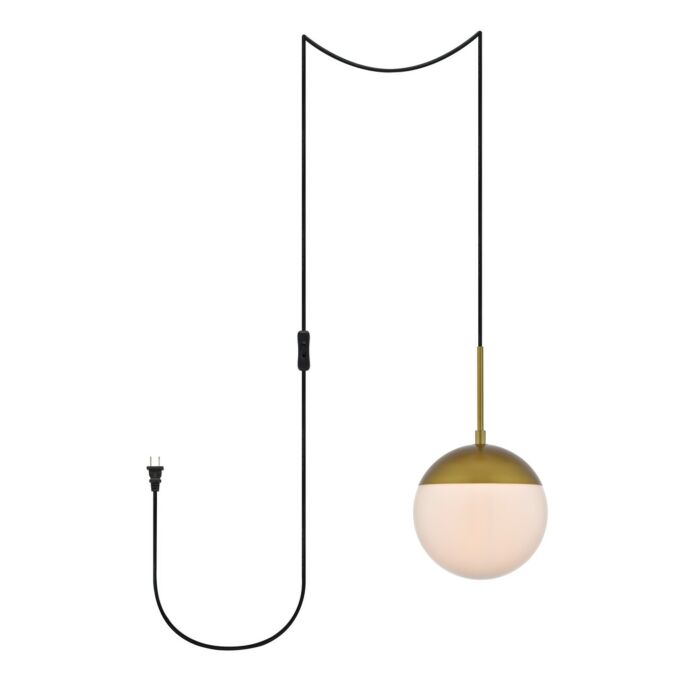 Eclipse 1-Light Plug in Pendant in Brass