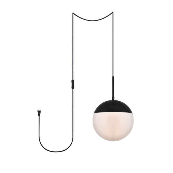 Eclipse 1-Light Plug in Pendant in Black