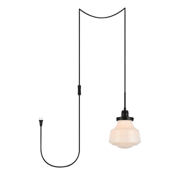 Lye 1-Light Plug in Pendant in Black