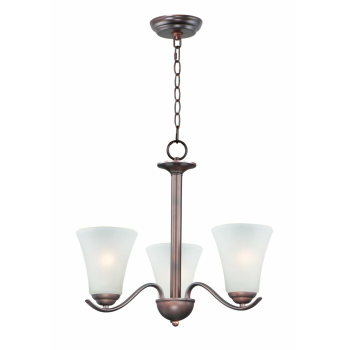 Maxim Vital 3 Light Transitional Chandelier in Oil Rubbed Bronze