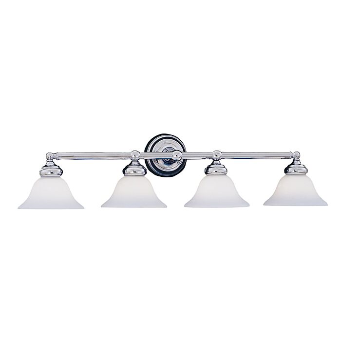 Opal Essence 4-Light Bathroom Vanity Light Bar in Chrome