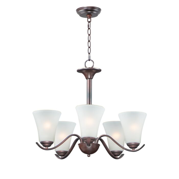 Maxim Vital 5 Light Transitional Chandelier in Oil Rubbed Bronze