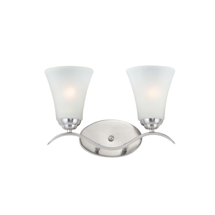 Maxim Vital 2 Light Bathroom Vanity Light in Satin Nickel