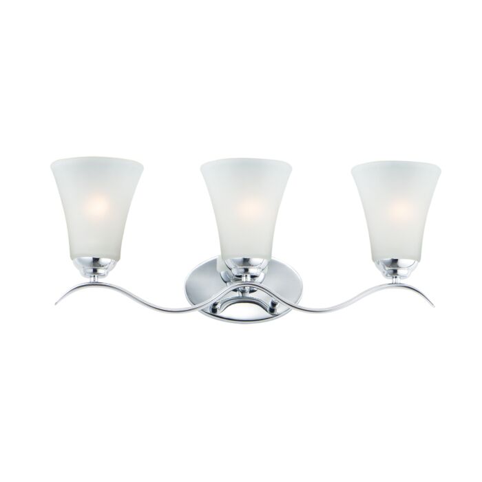 Maxim Vital 3 Light Bathroom Vanity Light in Polished Chrome