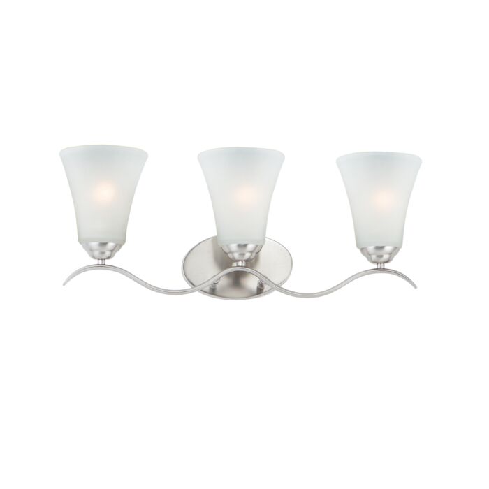 Maxim Vital 3 Light Bathroom Vanity Light in Satin Nickel