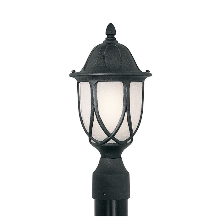Capella 1-Light Post Lantern in Black