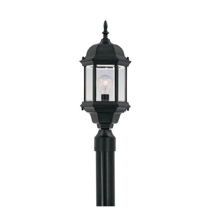 Devonshire 1-Light Post Lantern in Black