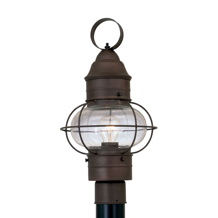 Nantucket 1-Light Post Lantern in Rustique