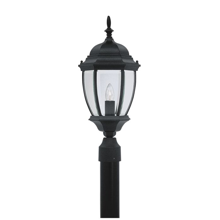 Tiverton 1-Light Post Lantern in Black