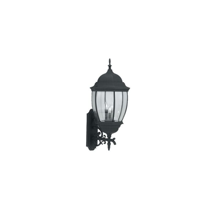 Tiverton 3-Light Wall Lantern in Black