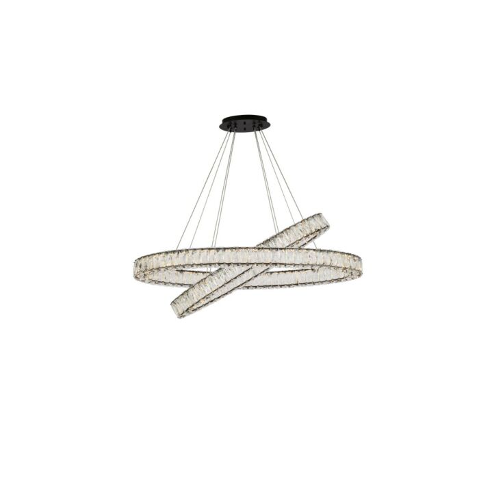 Monroe 2-Light LED Pendant in Black