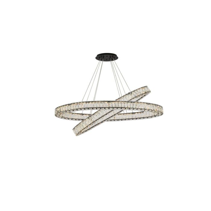 Monroe 2-Light LED Pendant in Black