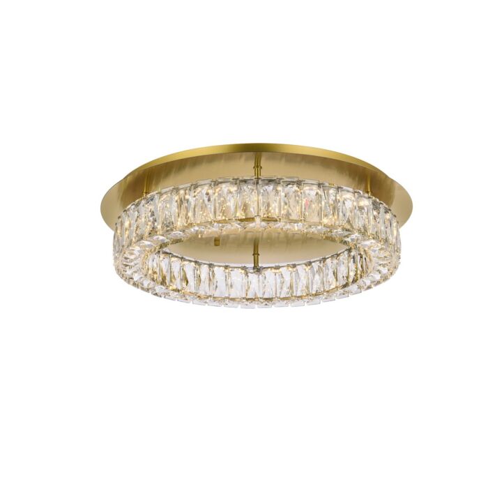 Monroe 1-Light LED Flush Mount in Gold