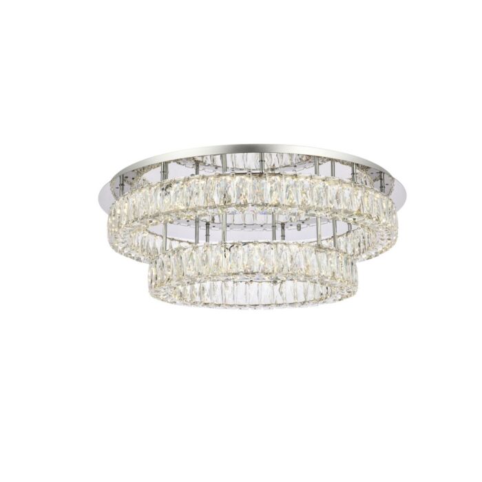 Monroe 2-Light LED Flush Mount in Chrome